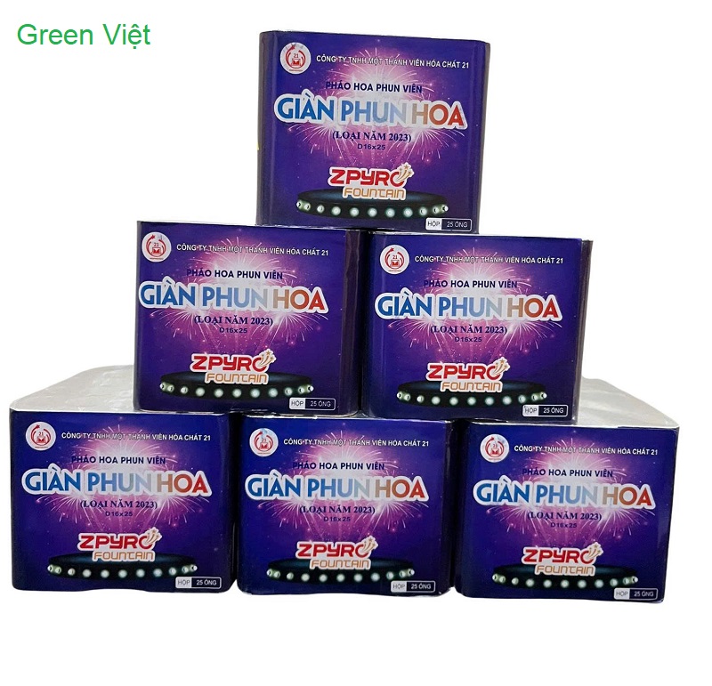 Giàn Phun Hoa D16x25 pháo hoa Z121 Bộ Quốc Phòng