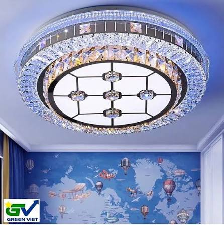 Đèn ốp trần trang trí cao cấp pha lê T8339