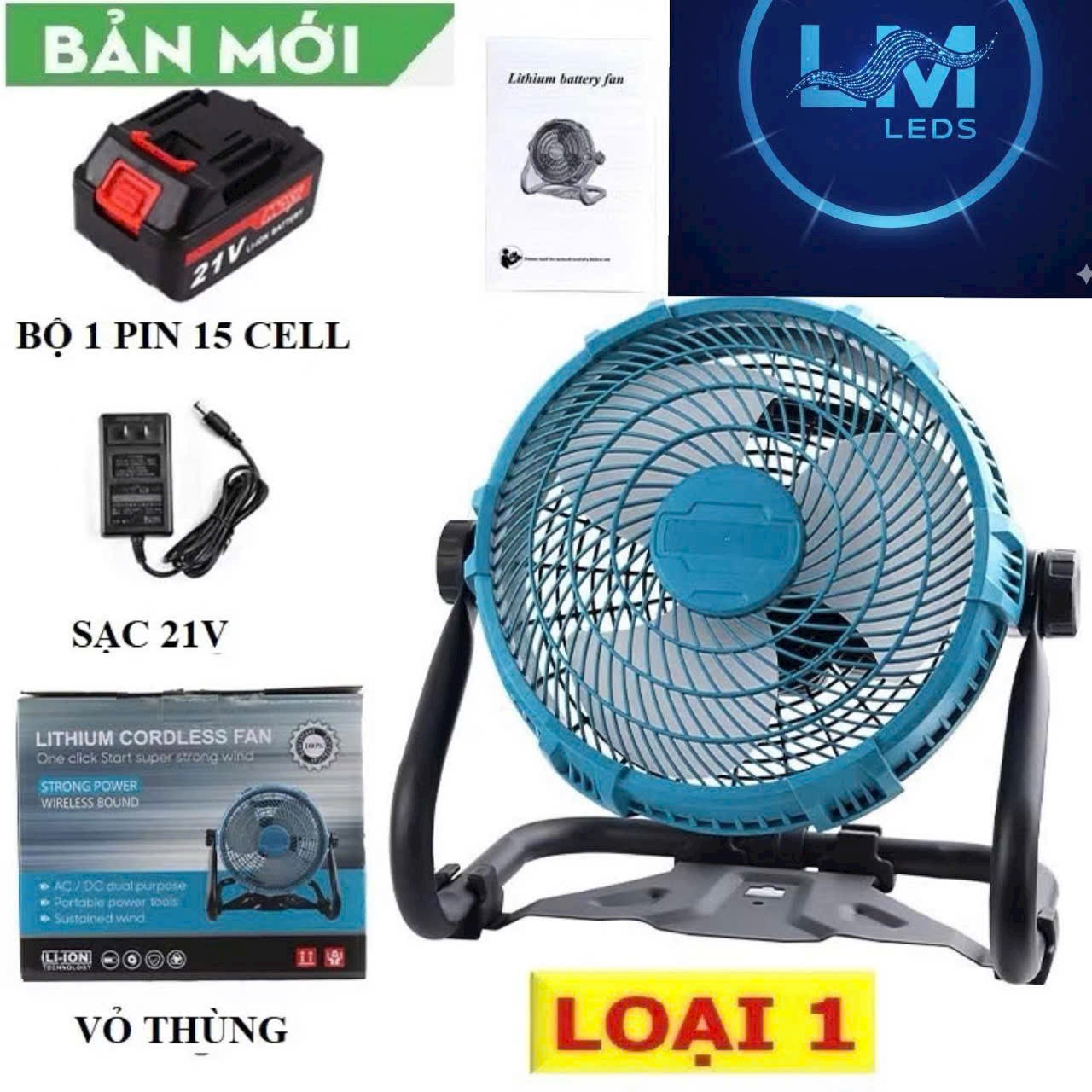 Quạt Tích Điện Siêu Bền Cho Chuyến Đi Du Lịch QT021