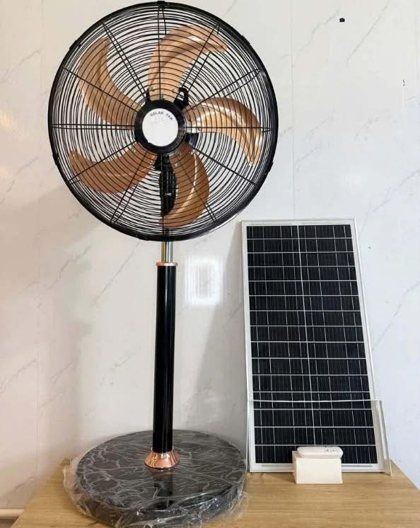 Quạt năng lượng mặt trời inox cao cấp 16inh loại lớn Q02 - Quạt tích điện chất lượng
