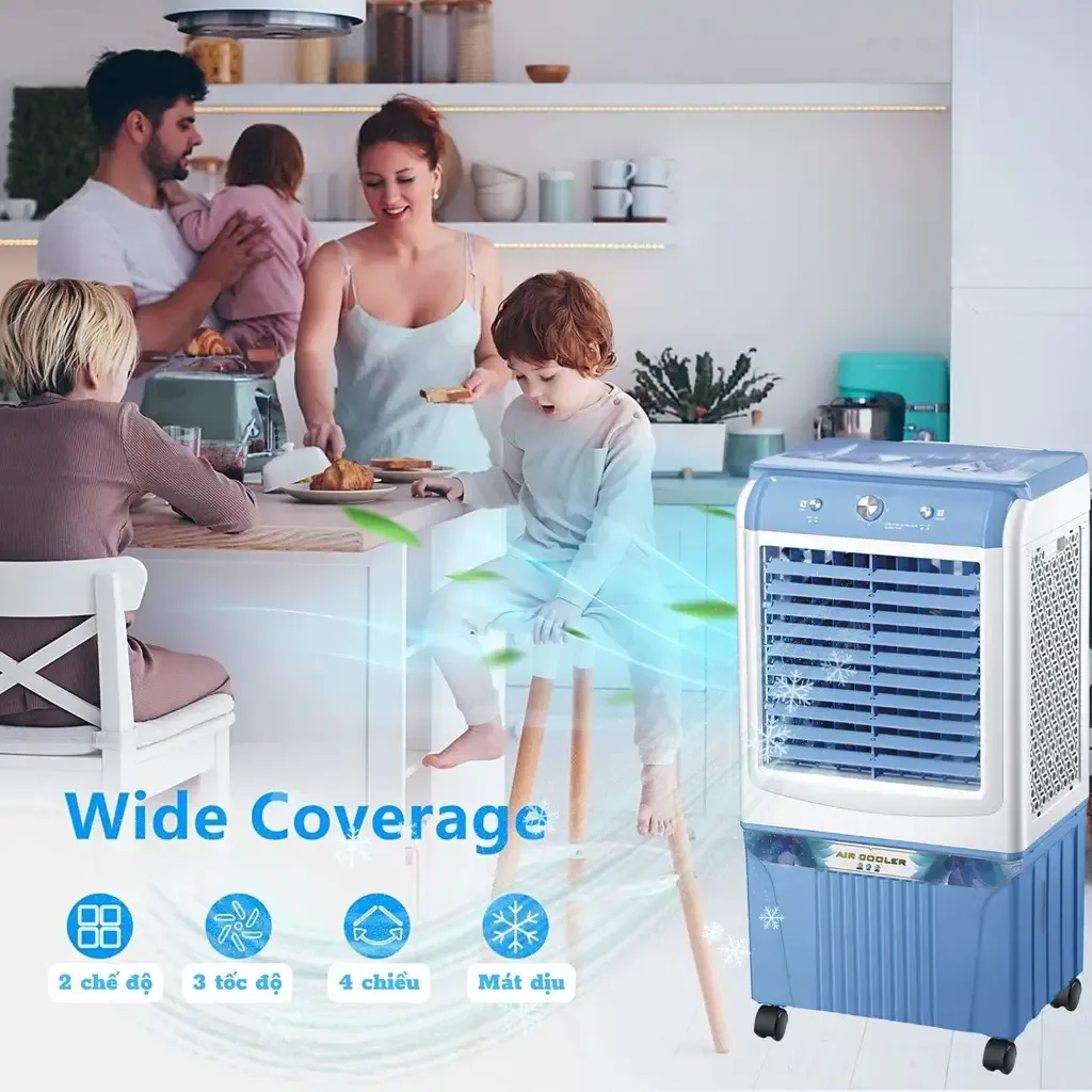 Quạt điều hòa hơi nước 45lít - Quạt giảm nhiệt DHHN-10
