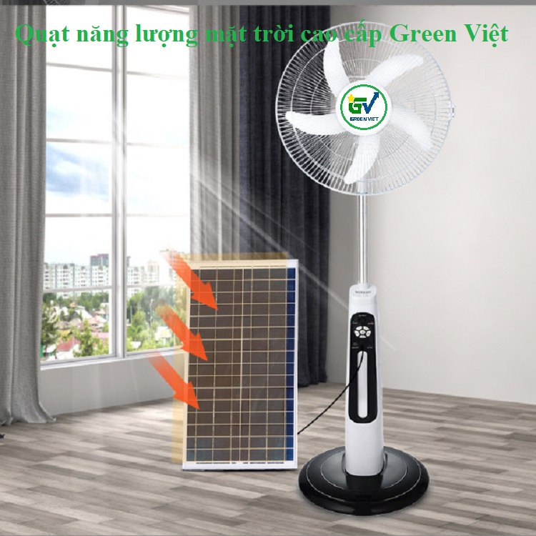 Quạt cây năng lượng mặt trời 32W QT32 Green Việt