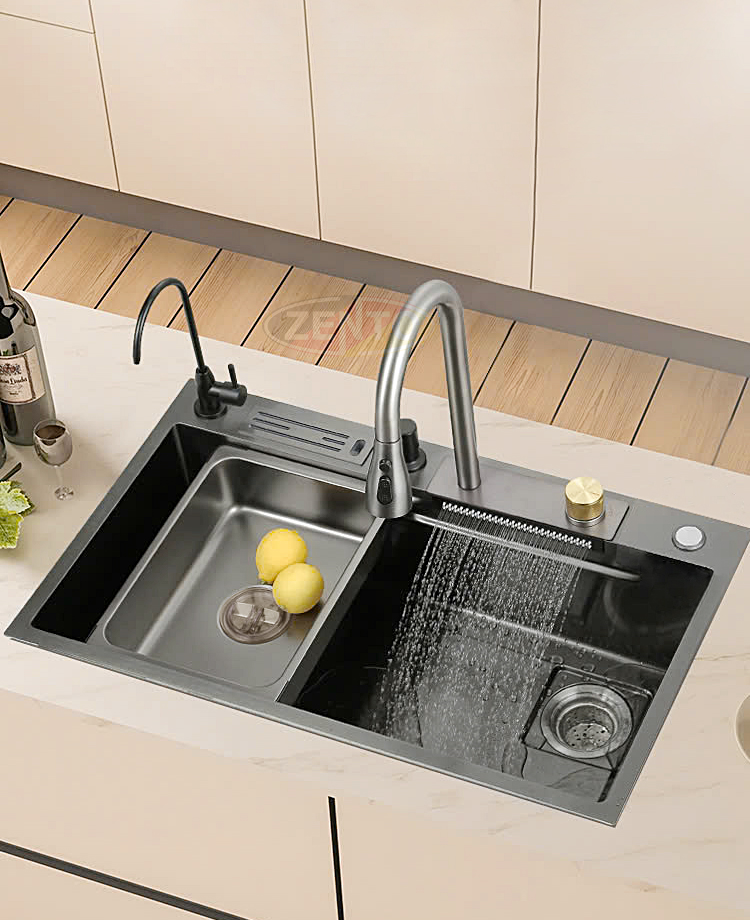 Bộ chậu rửa bát đa năng cao cấp inox 304 nhập khẩu thác nước CR304