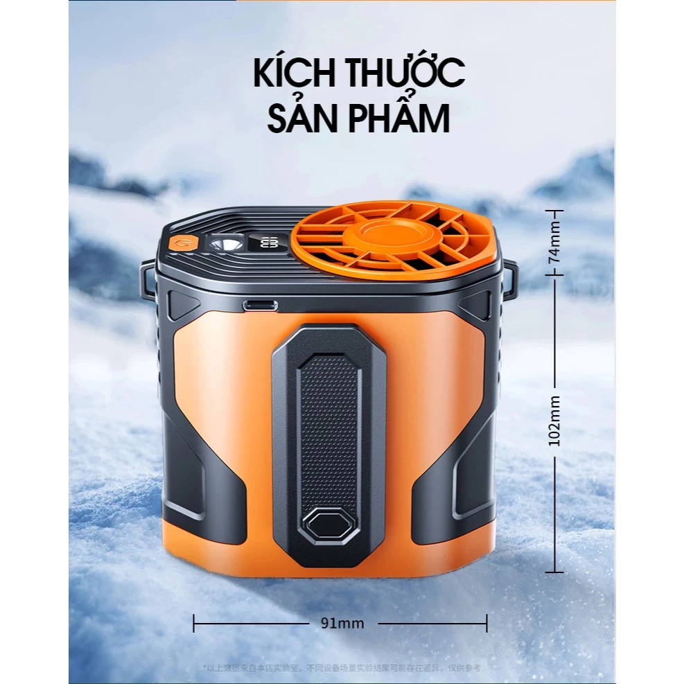 Quạt Tích Điện Đeo Thắt Lưng QDL01