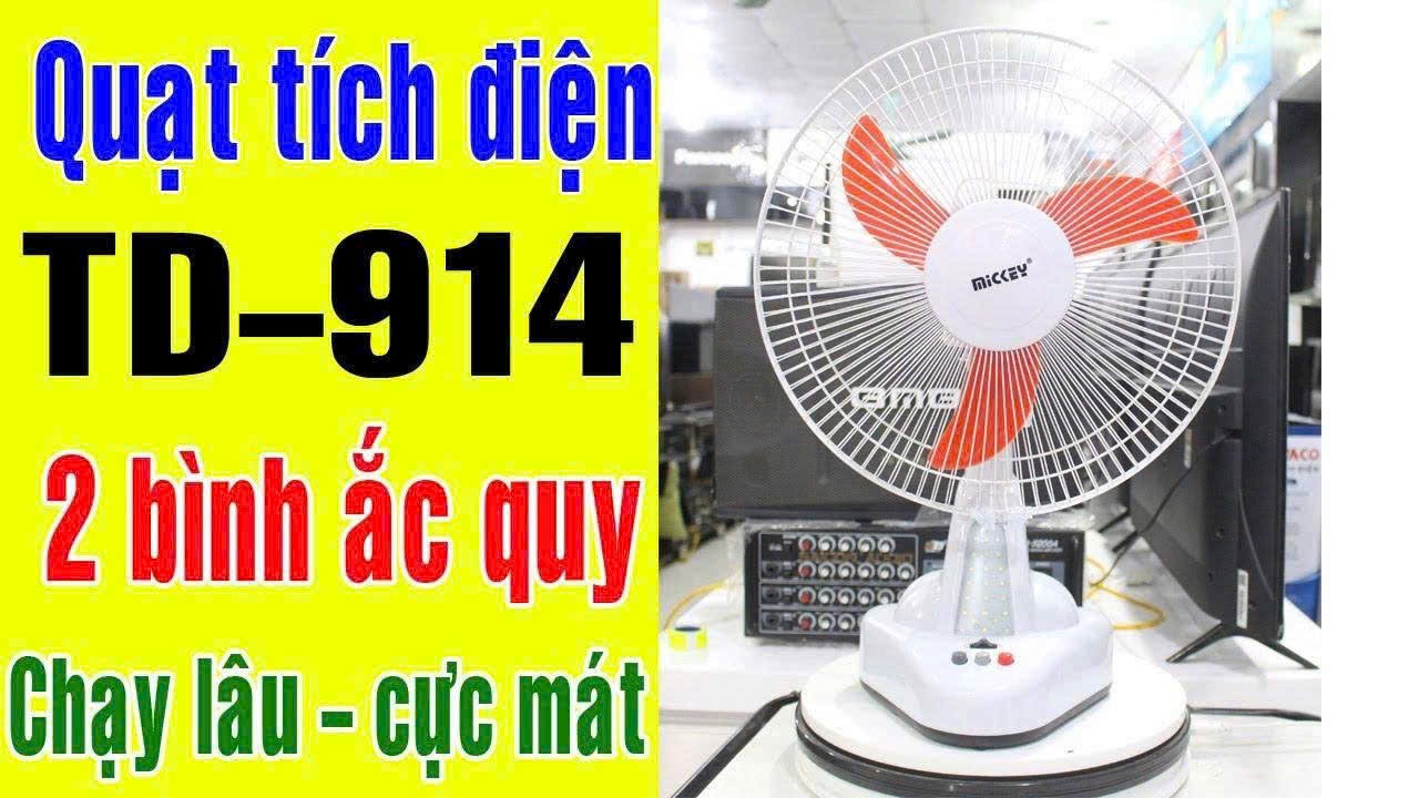 Quạt tích điện chất lượng - Quạt tích 2 bình ắc quy HONDA 12IN