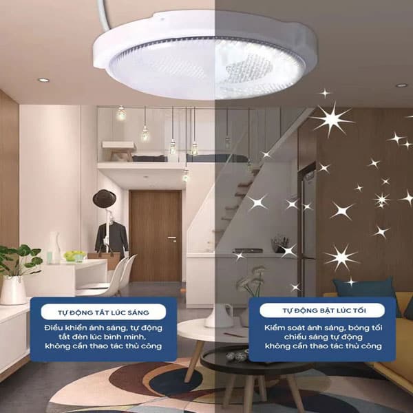 Đèn năng lượng mặt trời ốp trần 300w OT300 chống lóa