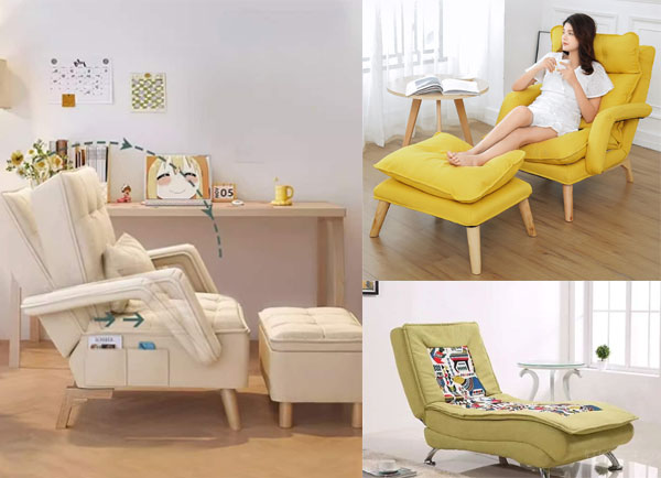 Ghế thư giãn tựa lưng cao cấp, Ghế sofa dùng đọc sách xem tivi mã GH04.