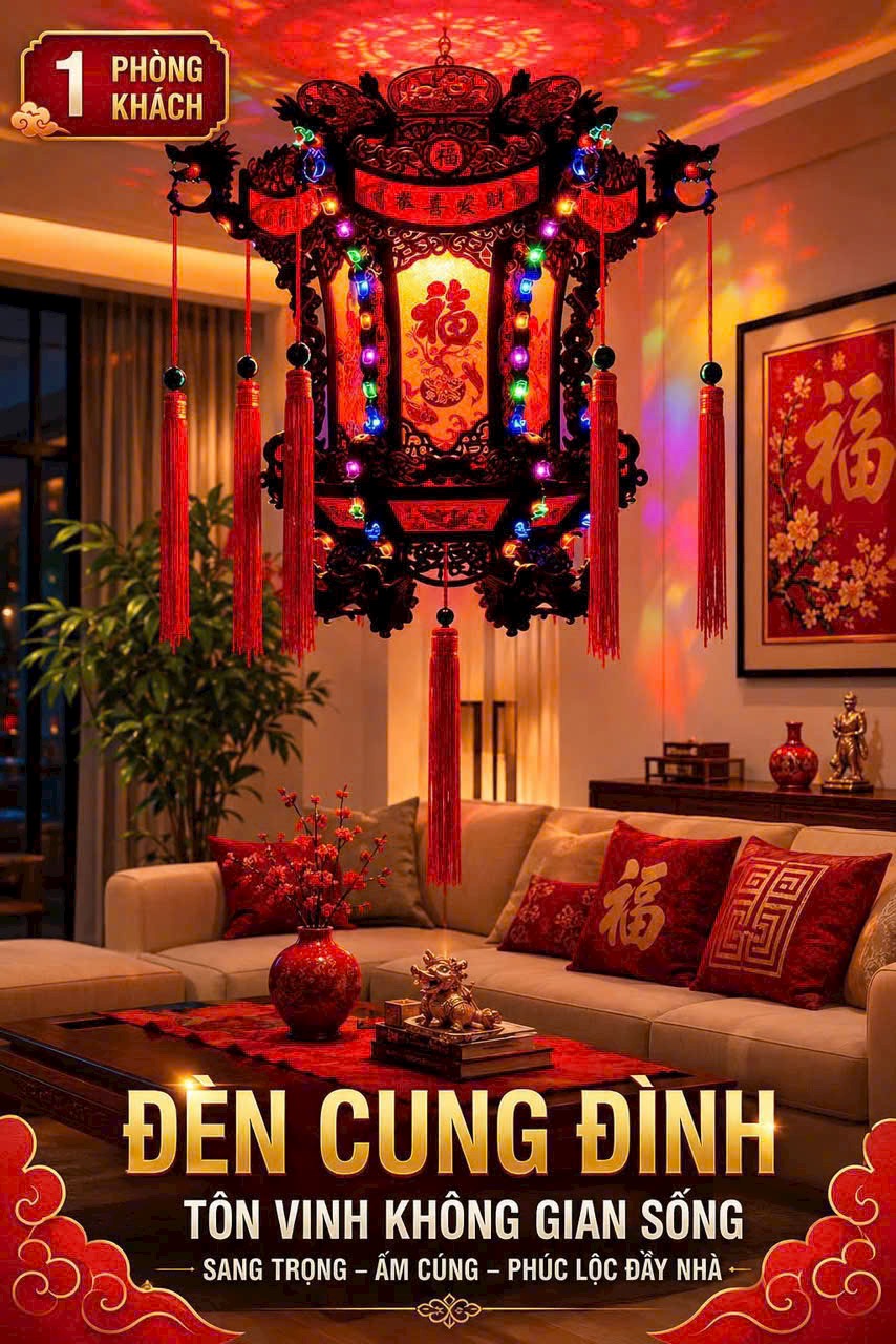 Đèn lồng trang trí PL05 nhấp nháy và xoay 360 độ