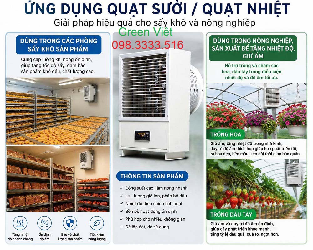 Máy Sưởi Công Nghiệp Mitsuta XNXD-5, XNXD-10, XNXD-15 (Điện 3 Pha)