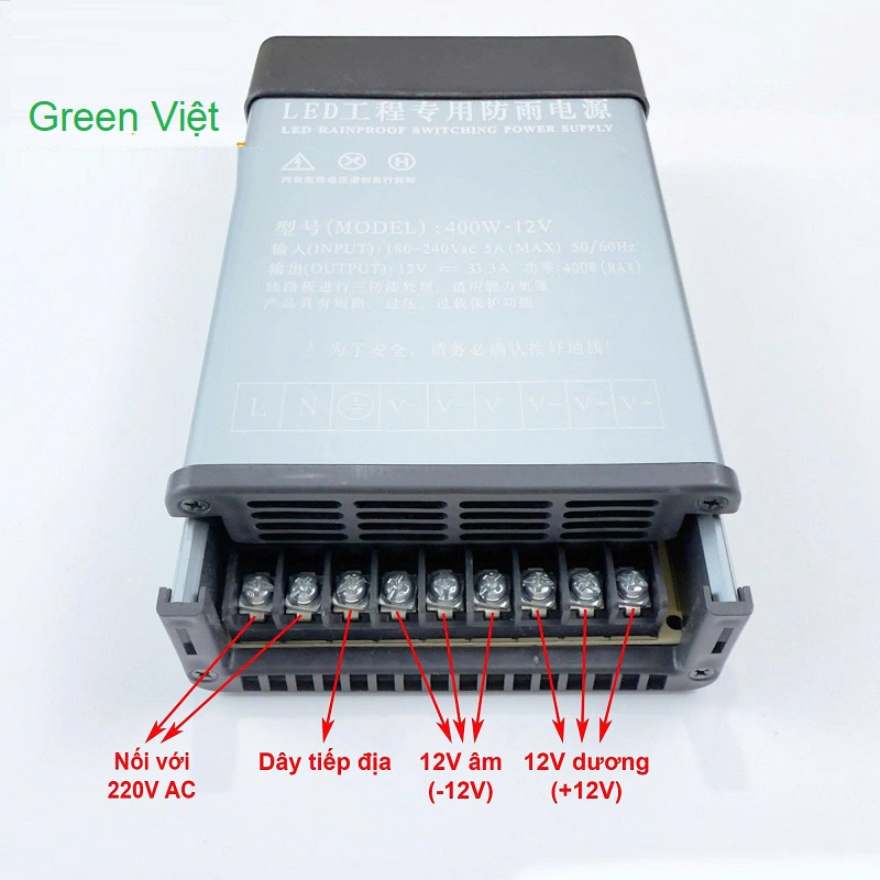 Nguồn led tổ ong 12V 400w
