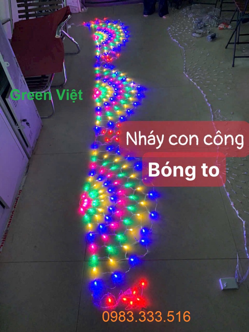 Nguồn sỉ Bộ đèn nháy LED đuôi công 3m