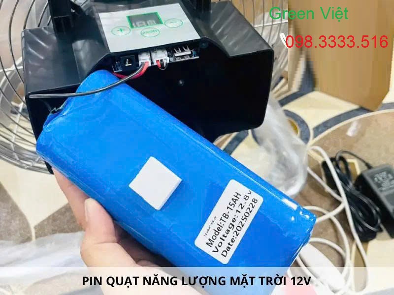 Pin lưu cho quạt năng lượng mặt trời
