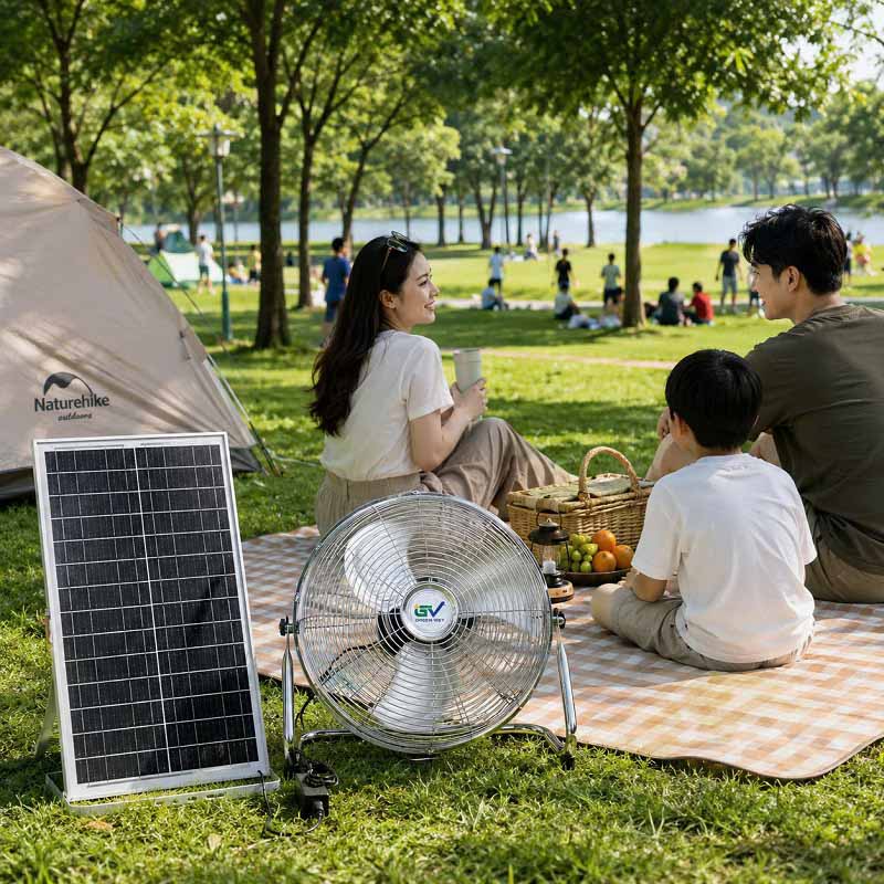 Quạt Bàn Năng Lượng Mặt Trời QBN-26