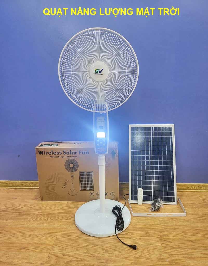 Quạt Bàn Năng Lượng Mặt Trời QB06