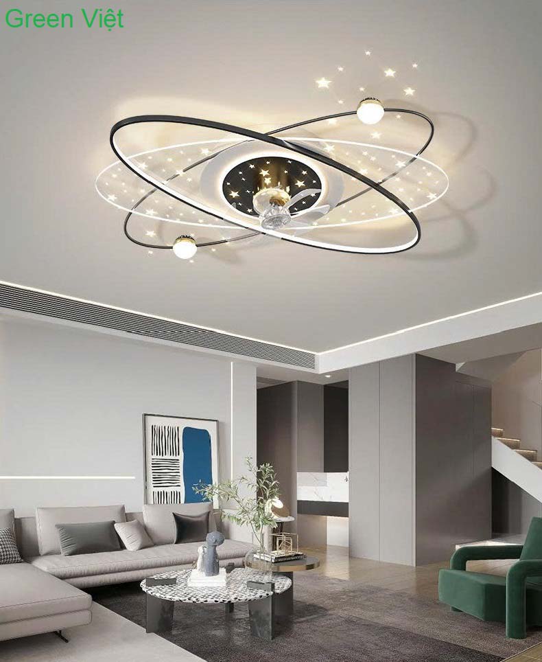 Quạt Đèn Ốp Trần QOT-110 Hiện Đại