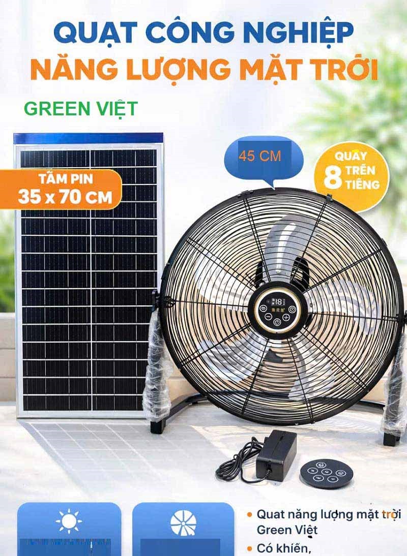 Quạt năng lượng mặt trời 15w QBNL.15