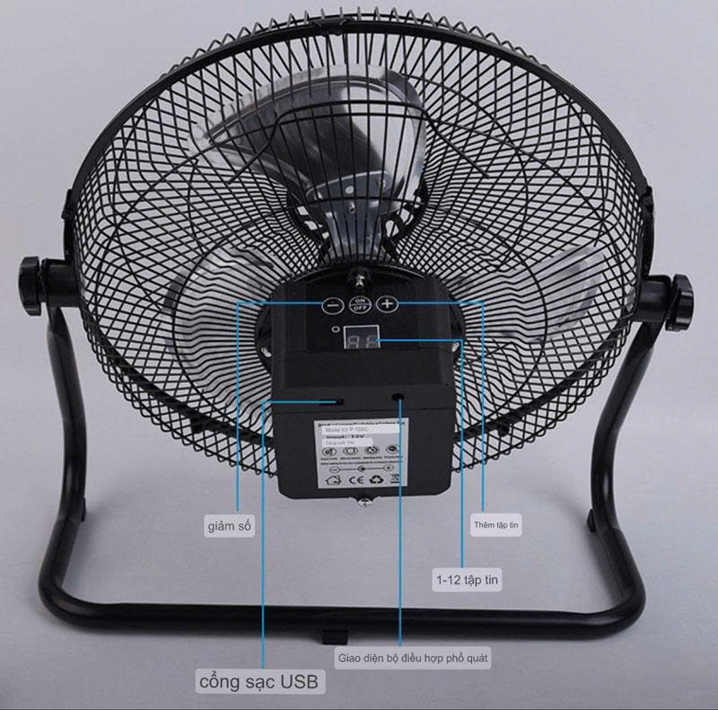 Quạt năng lượng mặt trời giá rẻ V01