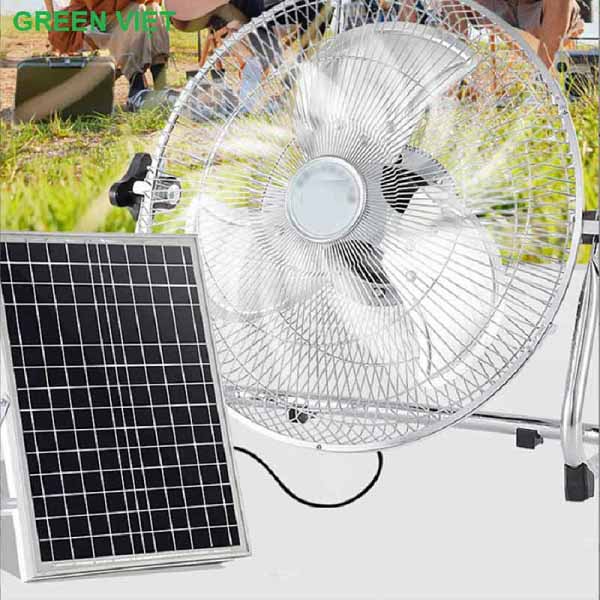 Quạt năng lượng mặt trời Q01A tích điện đa năng