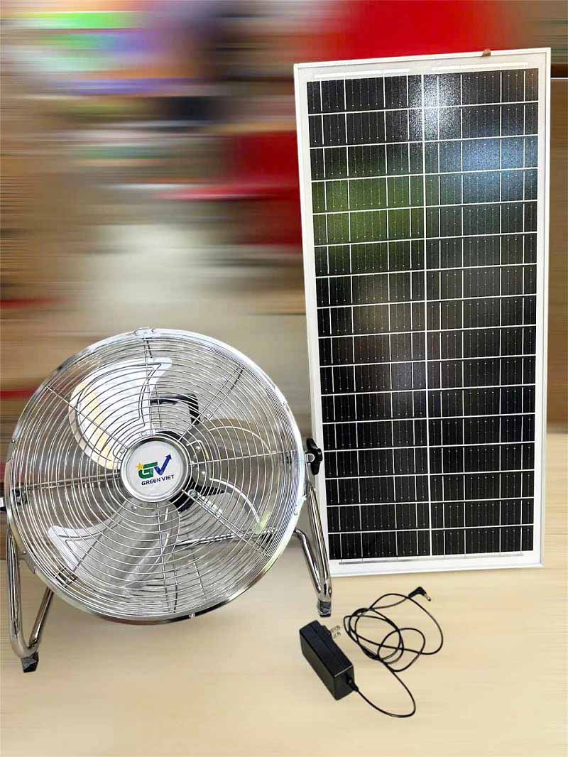 Quạt Năng Lượng Mặt Trời QTB26 Tích Điện Trên 16 Giờ