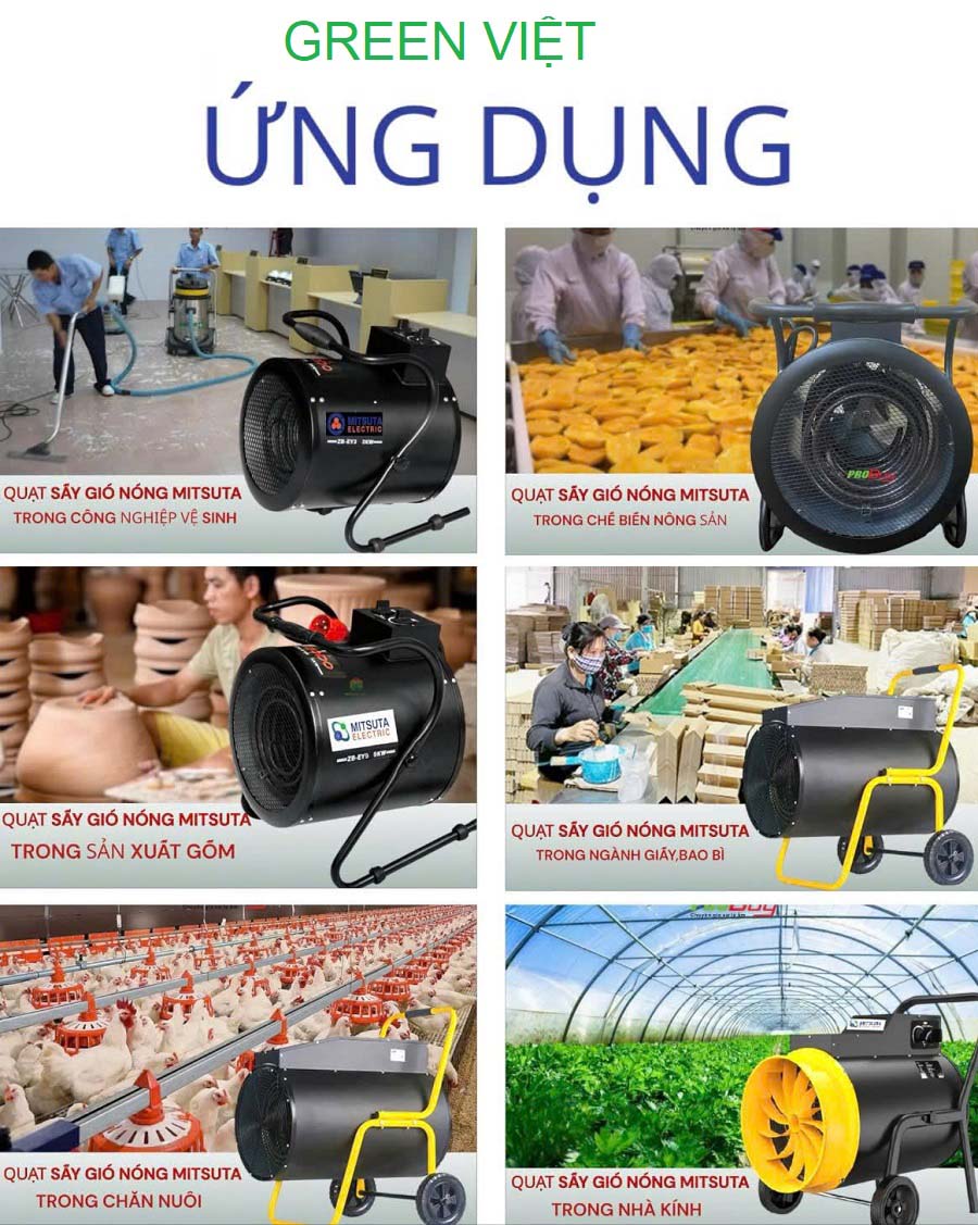 QUẠT SẤY GIÓ NÓNG MITSUTA ZB - EY3, EY5, EY9