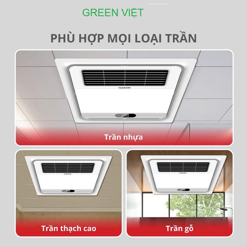 Quạt Sưởi Âm Trần Có Đèn Hiện Đại QDS K-6 Chính Hãng