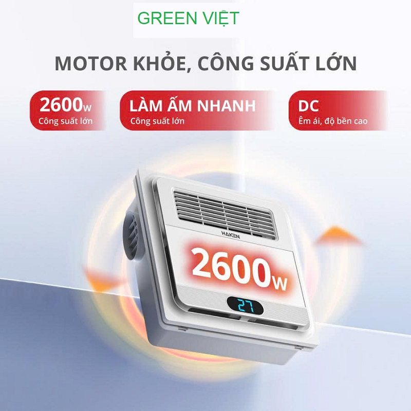 Quạt Sưởi Âm Trần Có Đèn Hiện Đại QDS K-6 Chính Hãng