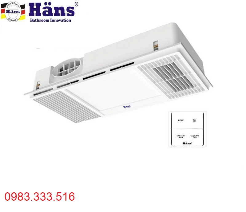 Quạt Sưởi Âm Trần Đa Năng Hans HA2