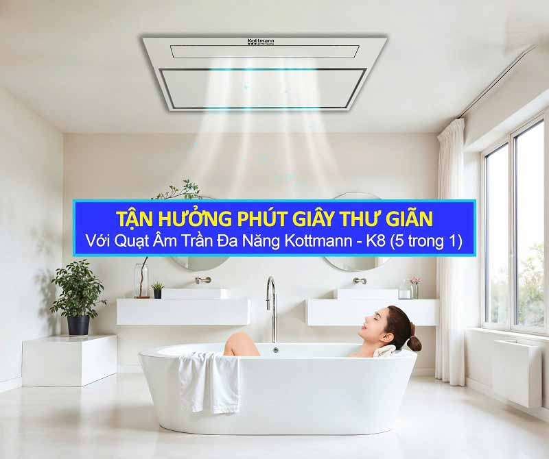 Quạt Sưởi Âm Trần Đa Năng Kottmann K8