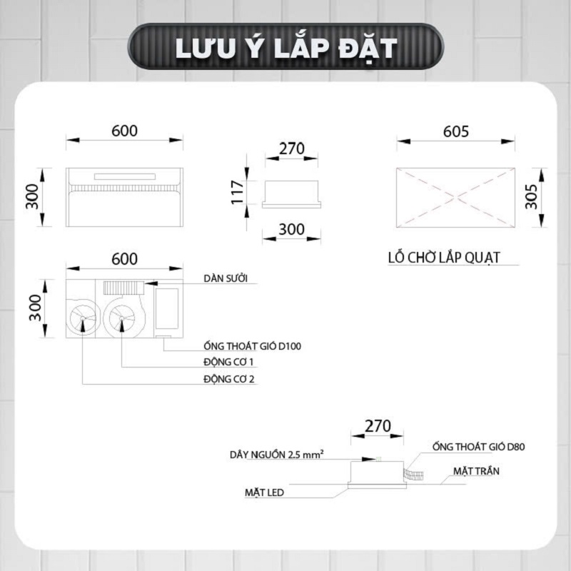 Quạt Sưởi Âm Trần Đa Năng Kottmann K8