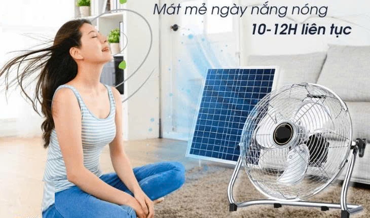 Quạt Bàn Năng Lượng Mặt Trời QB06