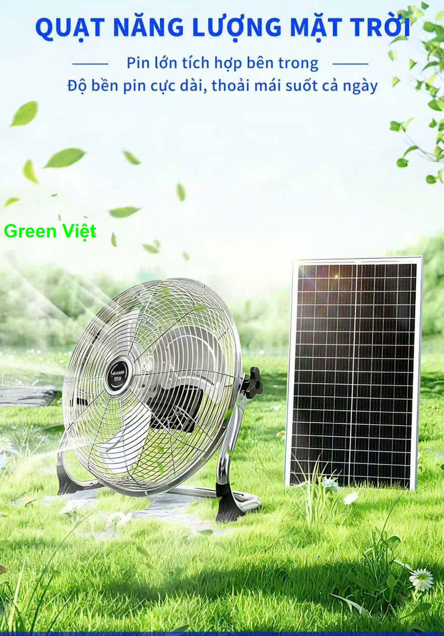 Quạt tích điện năng lượng mặt trời QNLV026 tốt