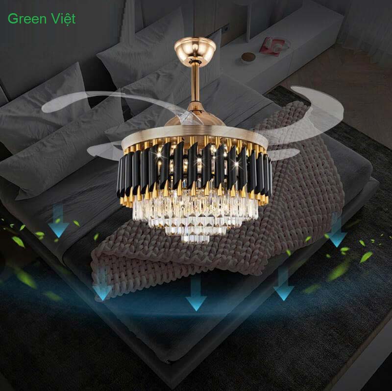 Quạt trần cánh cụp cánh xòa CCX03 Cao Cấp Green Việt