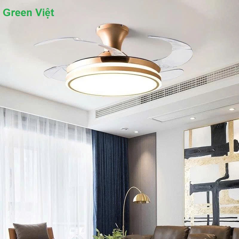 Quạt Trần Đèn Cánh Cụp Cánh Xòe QTVG211