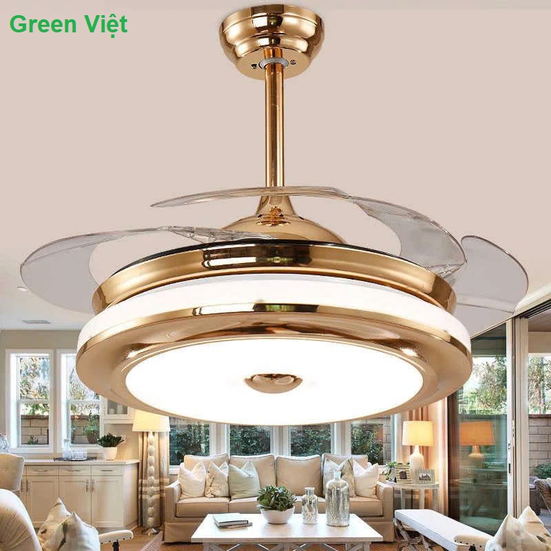 Quạt Trần Đèn Cánh Cụp Cánh Xòe QTVG211