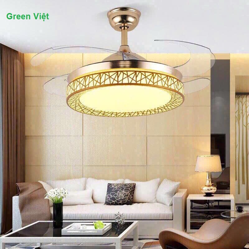 Quạt trần đèn cánh cụp xòe QTGVX05