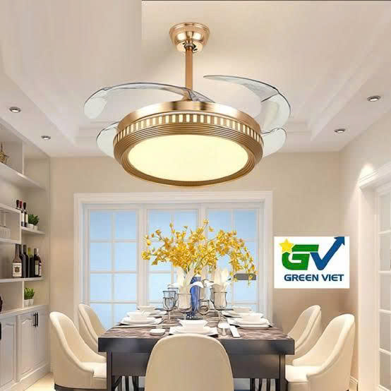Quạt trần đèn cánh cụp xòe QTGVX05