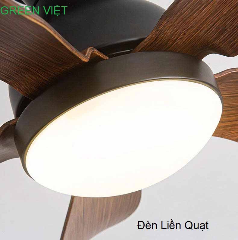 Quạt Trần Đèn Cánh Ngắn QTV242 Ban Công, Nhà Chòi