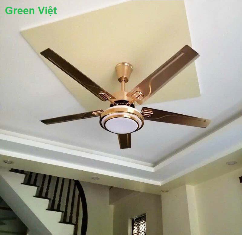 Quạt Trần Đèn Cánh Thép QTVG46 Cao Cấp Green Việt