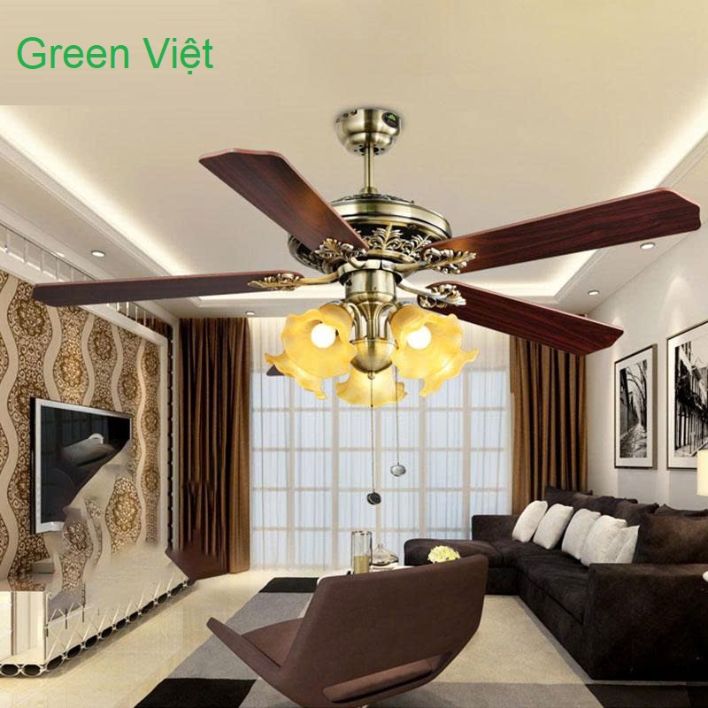 Quạt Trần Đèn Cao Cấp M152 Tâm Cổ Điển