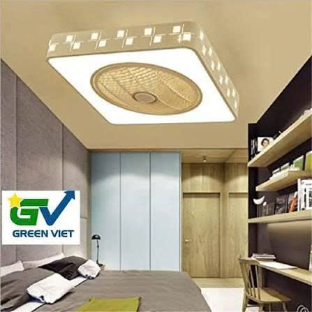 Quạt trần đèn hàn quốc QTD01 thích hợp trung cư và trần thấp
