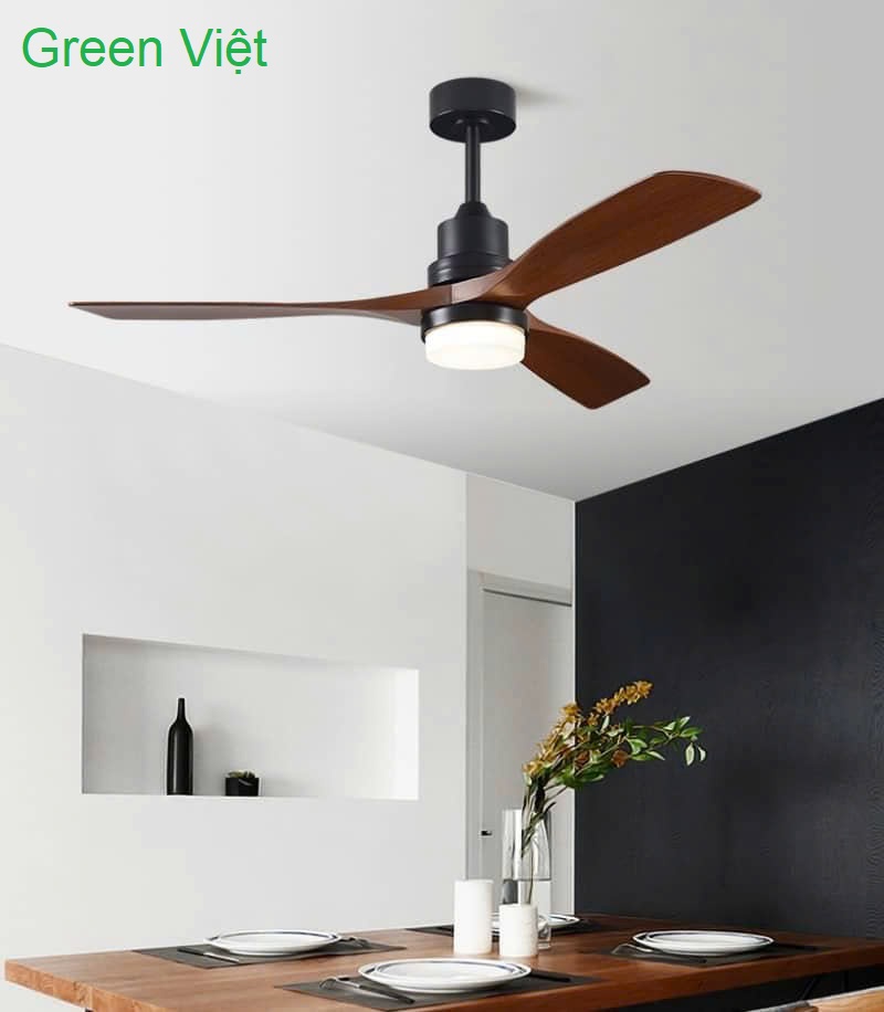 Quạt trần đèn hiện đại GV-1557 lắp phòng khách Sang Trọng