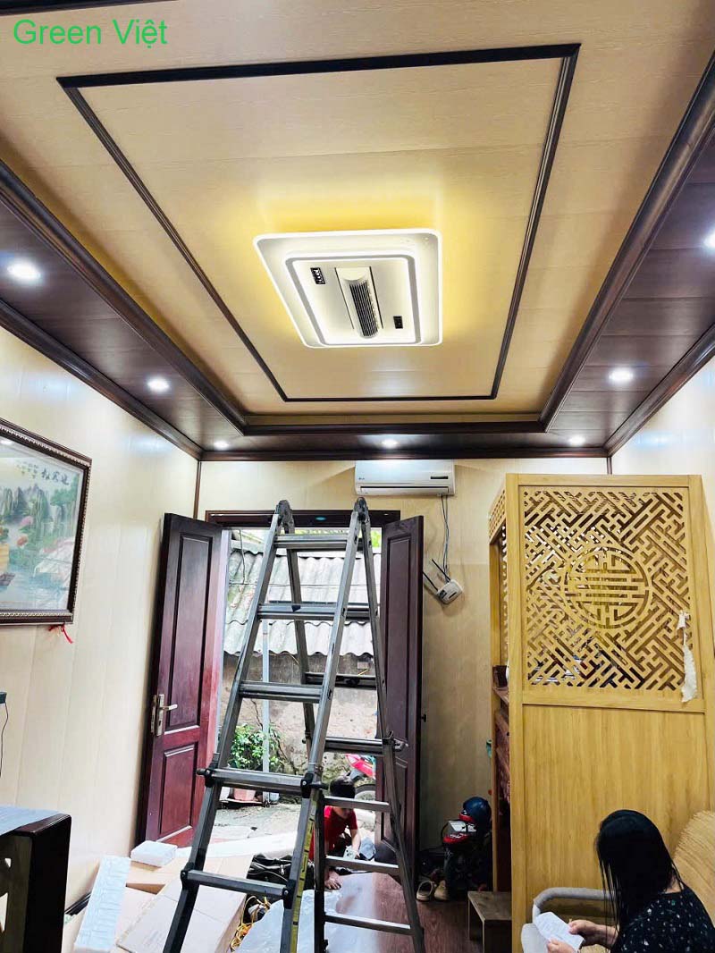 Quạt Trần Đèn Không Cánh Hiện Đại QTKC03