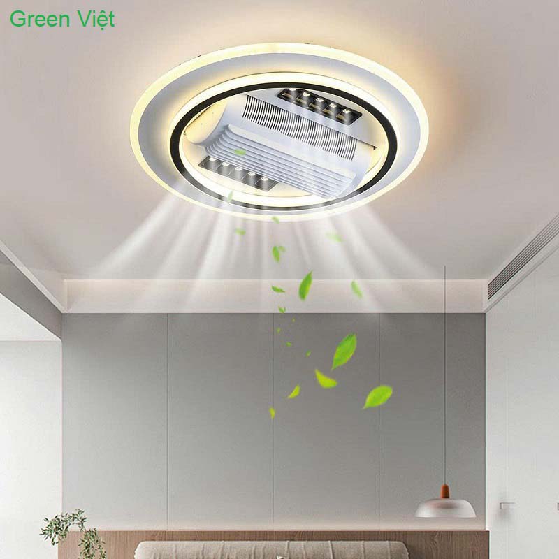 Quạt Trần Đèn Không Cánh Hình Tròn QTKC09
