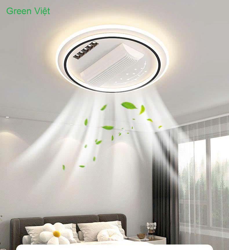 Quạt Trần Đèn Không Cánh Hình Tròn QTKC09