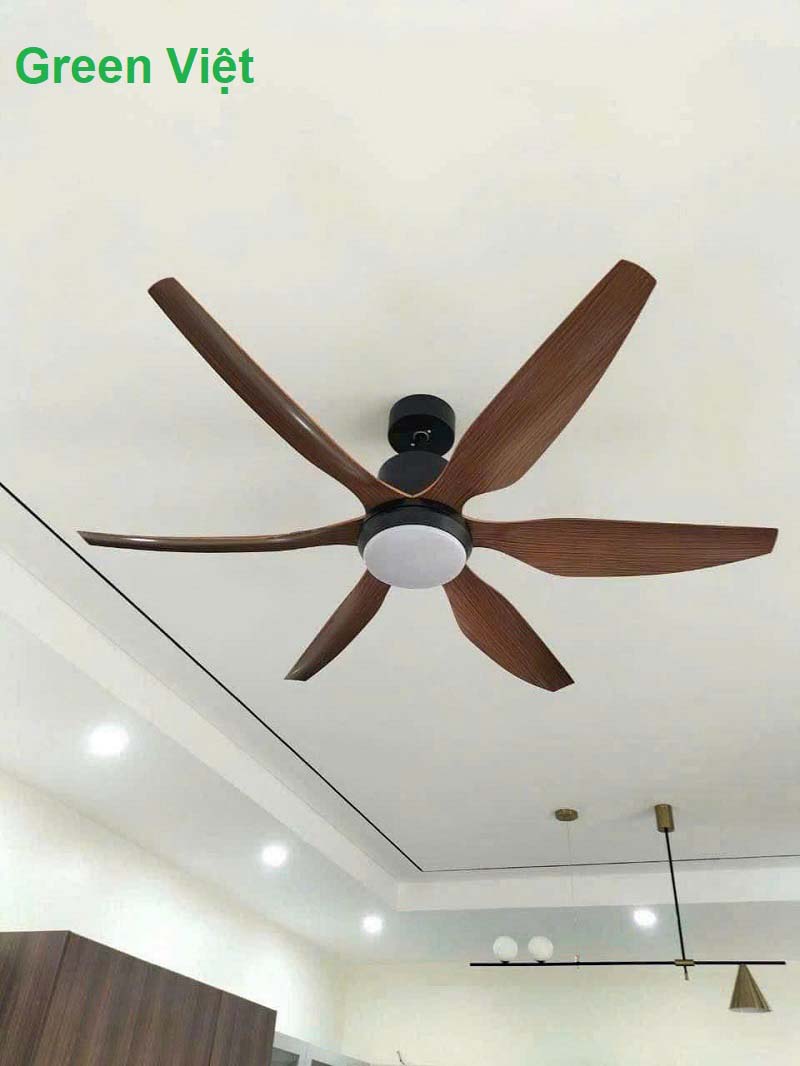 Quạt trần đèn lắp phòng ngủ QTDG011