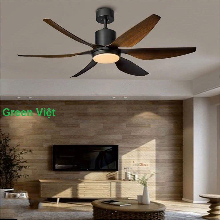 Quạt trần đèn lắp phòng ngủ QTDG011