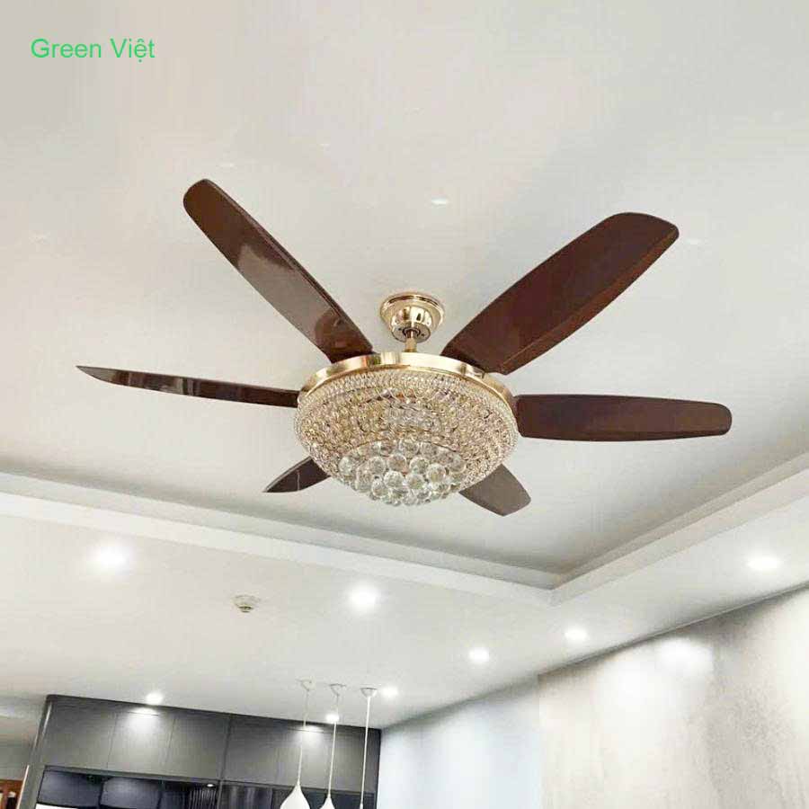 Quạt trần đèn led trang trí QTDP28 Nội Thất