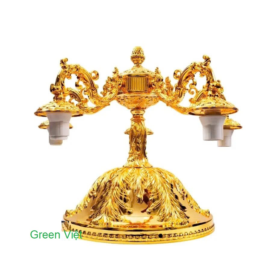 Quạt Trần Đèn Mạ Vàng 24K FY968 5 Cánh Cao Cấp