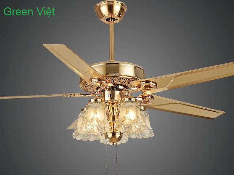 Quạt trần đèn phòng khách QTPK45 Cao Cấp Green Việt
