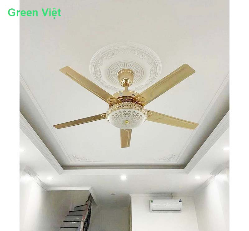 Quạt trần đèn phòng khách QTPKT08 Cao Cấp